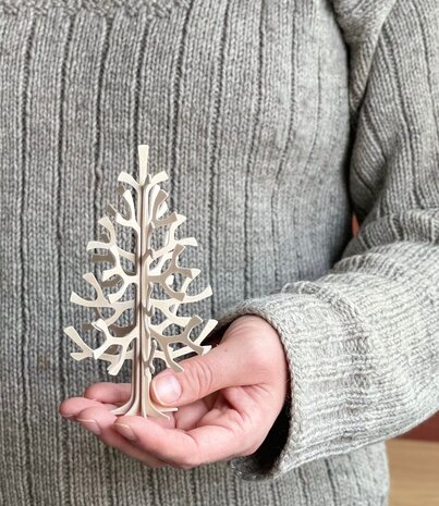 LOVI Lovi Spruce Birch plywood Tree H14cm 3D-tree DIY package LOVI Lovi Spruce Birch plywood Tree H14cm 3D-tree DIY package