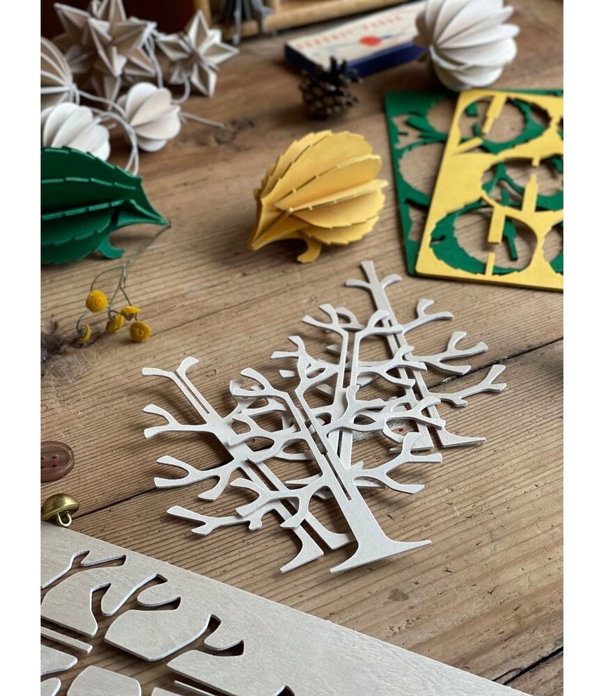 LOVI Lovi Spruce Birch plywood Tree H14cm 3D-tree DIY package LOVI Lovi Spruce Birch plywood Tree H14cm 3D-tree DIY package