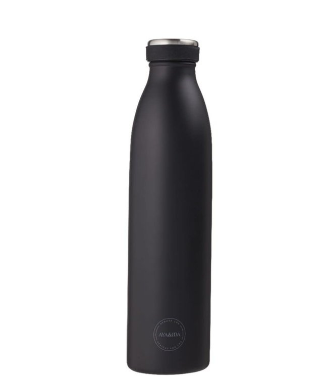 AYA & IDA AYA & IDA Thermo RVS Drinking bottle 750 ml Matt Black