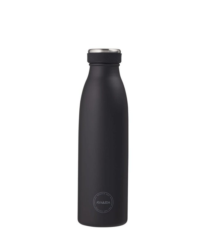 AYA & IDA AYA & IDA Thermo RVS Drinking bottle 500 ml Matt black