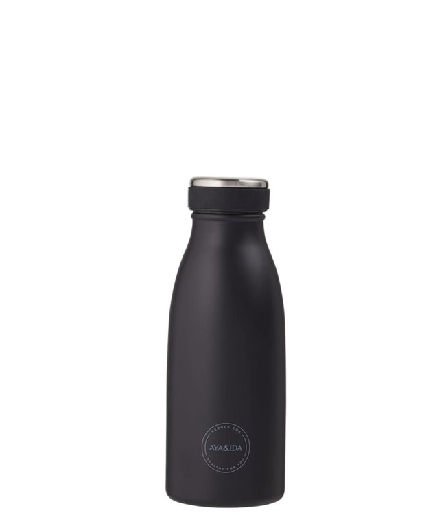 AYA & IDA AYA & IDA Thermo RVS Drinking bottle 350 ml Matt Black