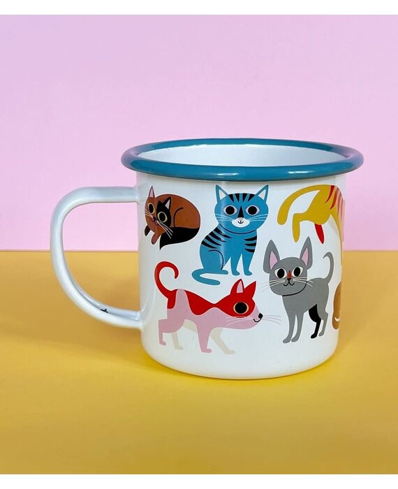 OMM design Enamel Cup Cat lover