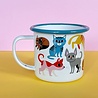 OMM Design OMM design Enamel Cup Cat lover OMM Design OMM design Enamel Cup Cat lover
