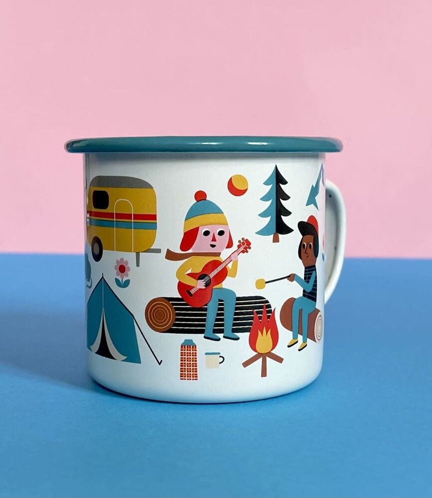 OMM Design OMM design Emaillen Beker Camping lover OMM Design OMM design Emaillen Beker Camping lover