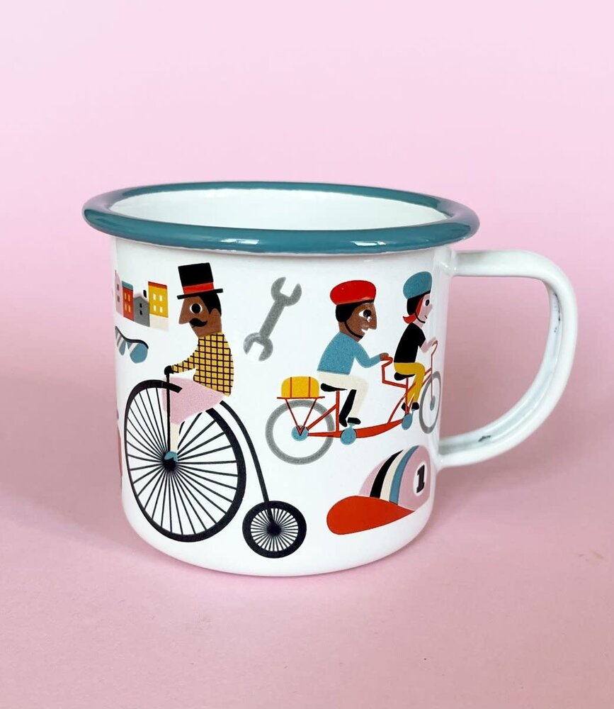 OMM Design OMM design Enamel Cup  Bike lover OMM Design OMM design Enamel Cup  Bike lover