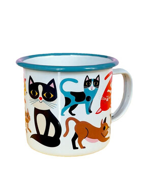 OMM Design OMM design Emaillen Beker Cat lover