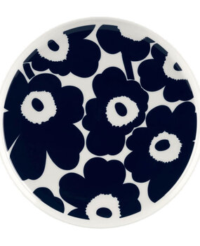 Marimekko Marimekko Unikko 25cm Bord Donkerblauw