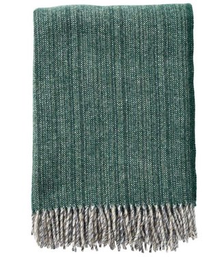 Klippan Klippan Björk wool plaid 130x200 100% Eco lambswool Forest green