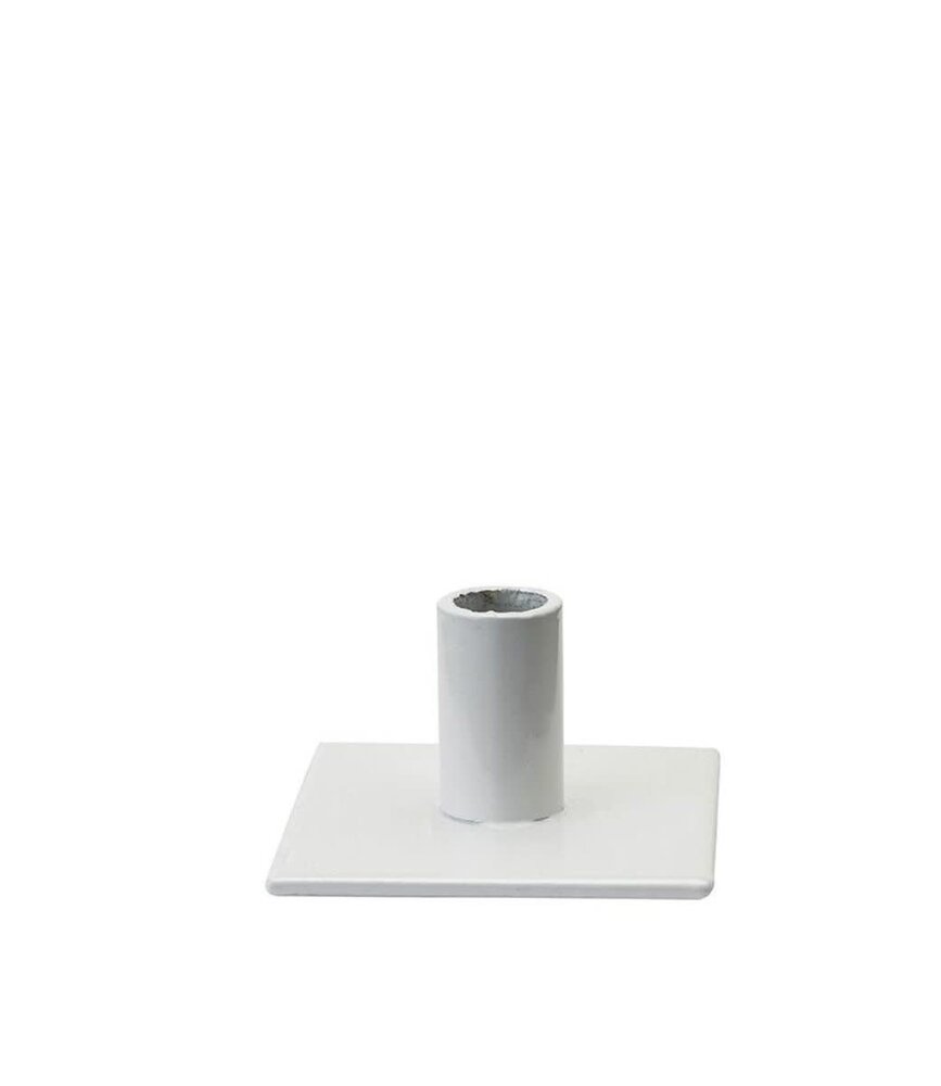 KunstIndustrien KunstIndustrien - for Ø1.3cm candle - metal white gloss Candlestick Square KunstIndustrien KunstIndustrien - for Ø1.3cm candle - metal white gloss Candlestick Square