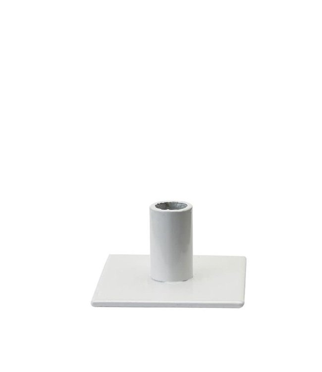 KunstIndustrien KunstIndustrien - for Ø1.3cm candle - metal white gloss Candlestick Square