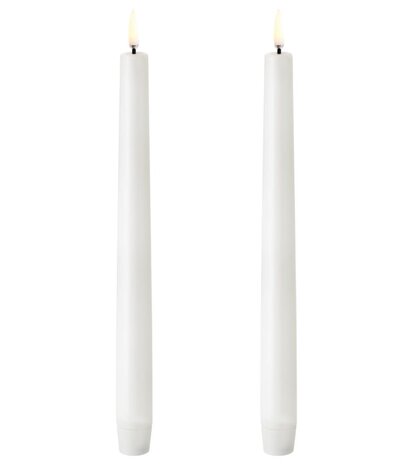 Uyuni Lighting Uyuni Lighting LED Wax  dinerkaars 2 stuks Ø2,3 x 25cm nordic White