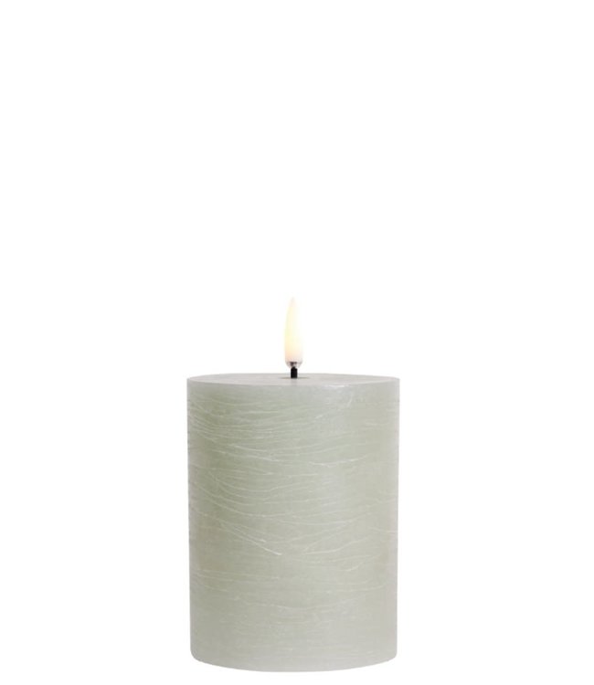 Uyuni Lighting Uyuni Lighting LED pillar candle Ø7,8 x 10cm Rustic Dusty Green