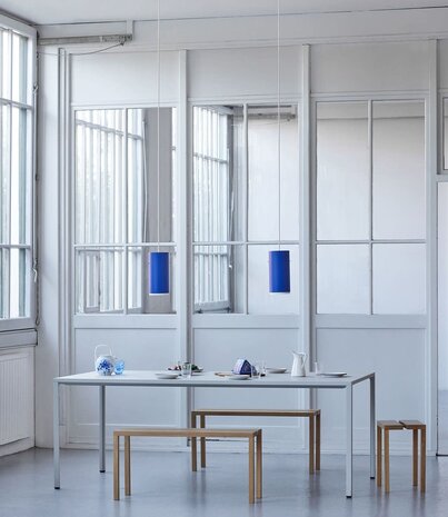 Moebe Moebe Tube Pendant Lamp Large Deep Blue Aluminium Moebe Moebe Tube Pendant Lamp Large Deep Blue Aluminium