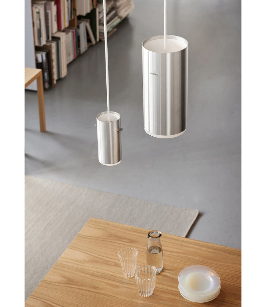 Moebe Moebe Tube Pendant Lamp Large Brushed Aluminium Moebe Moebe Tube Pendant Lamp Large Brushed Aluminium