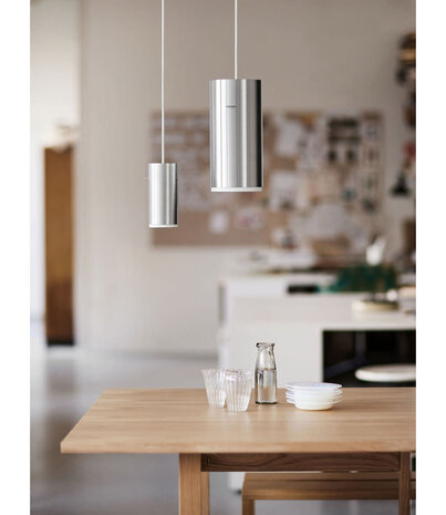 Moebe Moebe Tube Pendant Lamp Large Brushed Aluminium Moebe Moebe Tube Pendant Lamp Large Brushed Aluminium