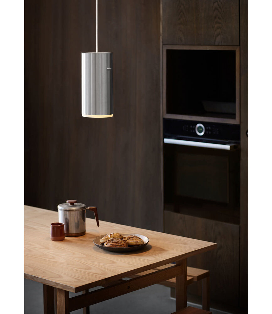 Moebe Moebe Tube Pendant Lamp Large Brushed Aluminium Moebe Moebe Tube Pendant Lamp Large Brushed Aluminium