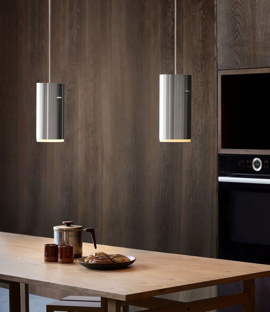 Moebe Moebe Tube Pendant Lamp Large Brushed Aluminium Moebe Moebe Tube Pendant Lamp Large Brushed Aluminium