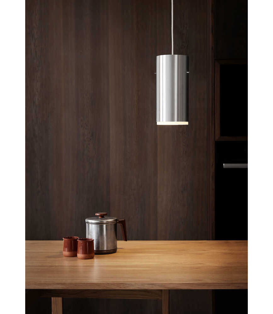 Moebe Moebe Tube Pendant Lamp Large Brushed Aluminium Moebe Moebe Tube Pendant Lamp Large Brushed Aluminium