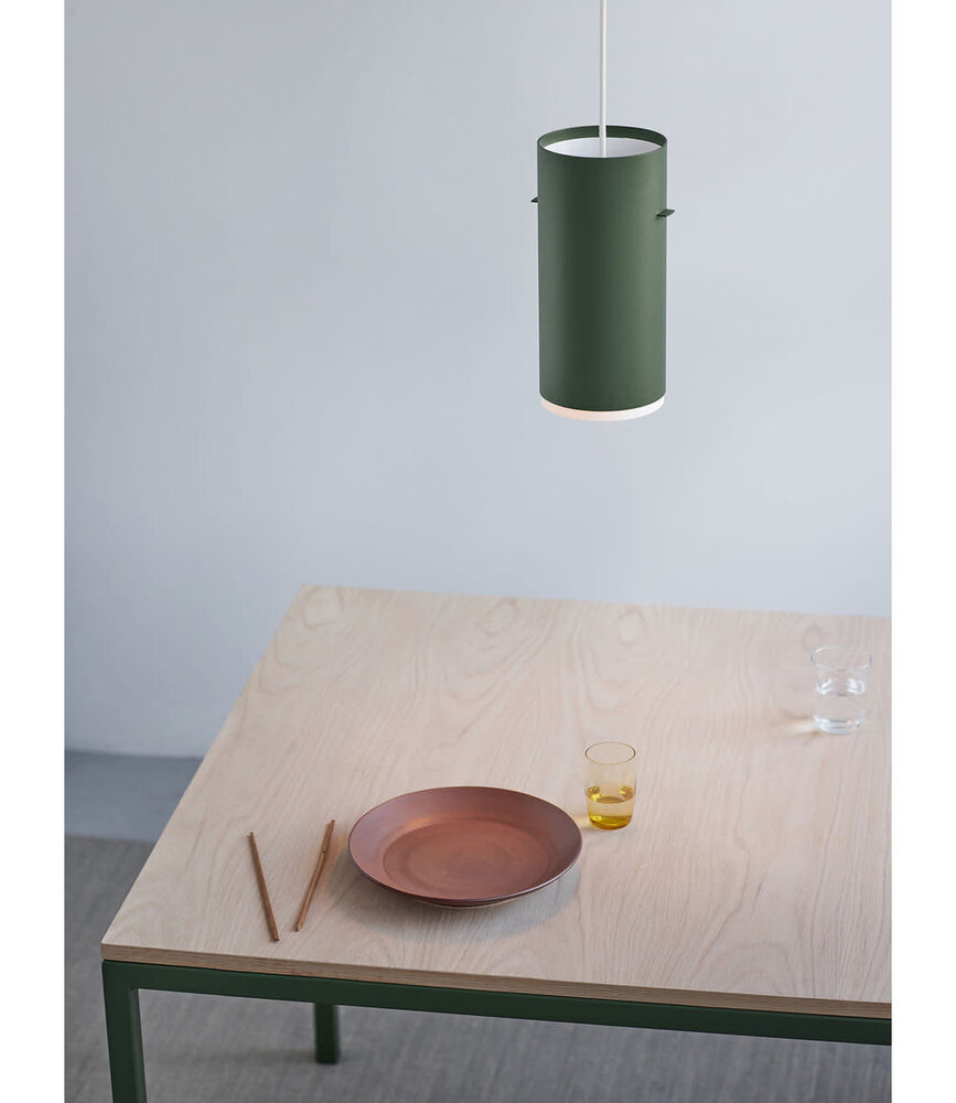 Moebe Moebe Tube Pendant Lamp Large Pine Green Aluminium Moebe Moebe Tube Pendant Lamp Large Pine Green Aluminium
