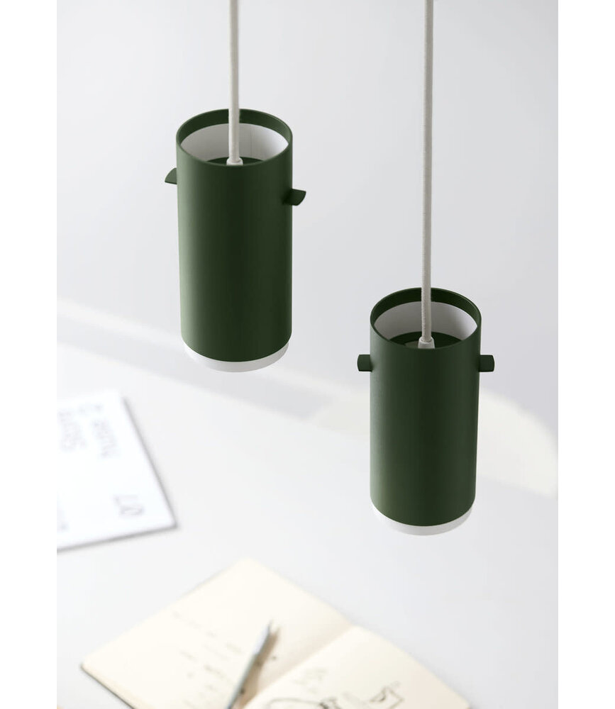 Moebe Moebe Tube Pendant Lamp Small Pine Green Aluminium Moebe Moebe Tube Pendant Lamp Small Pine Green Aluminium