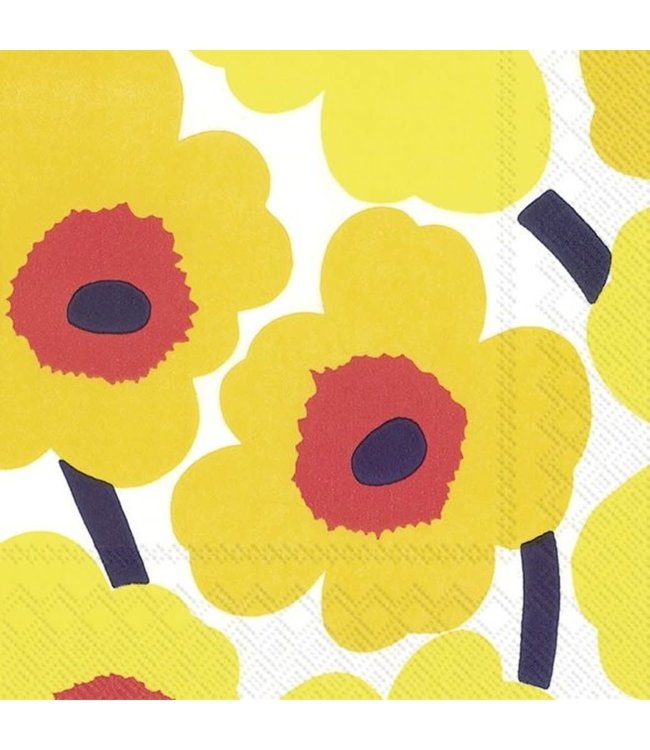 Marimekko Marimekko Unikko Papieren Servetten 33x33cm geel