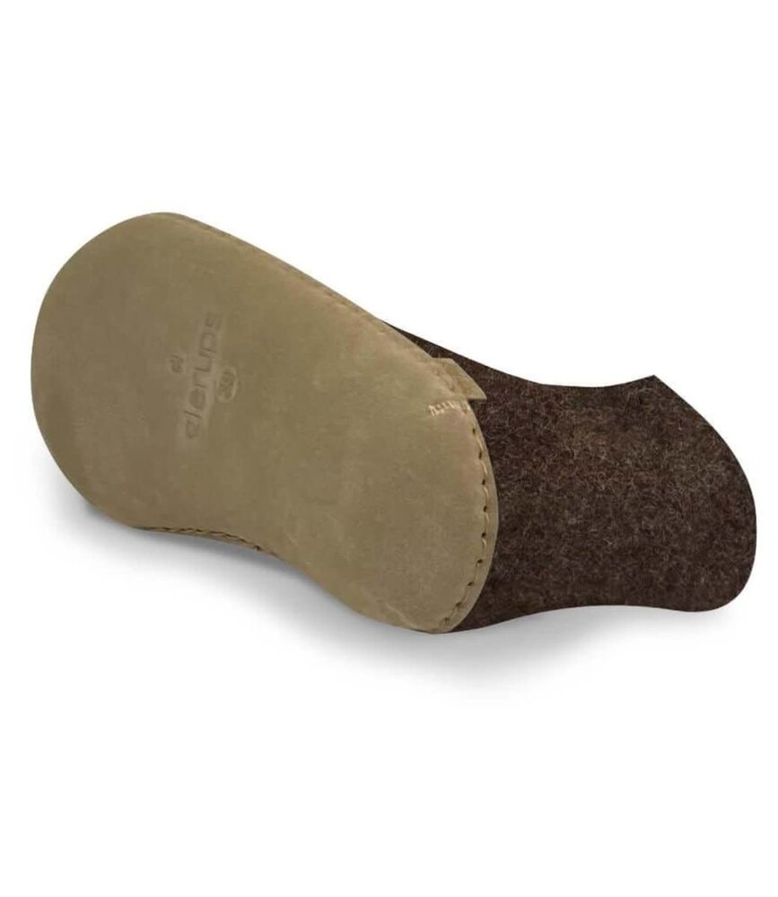 Glerups Glerups Boot with leather sole (various sizes) Brown Slipper Glerups Glerups Boot with leather sole (various sizes) Brown Slipper