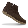 Glerups Glerups Boot with leather sole (various sizes) Brown Slipper Glerups Glerups Boot with leather sole (various sizes) Brown Slipper