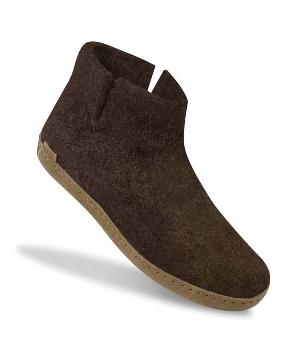 Glerups Boot met leren zool (diverse maten) Bruin Pantoffel