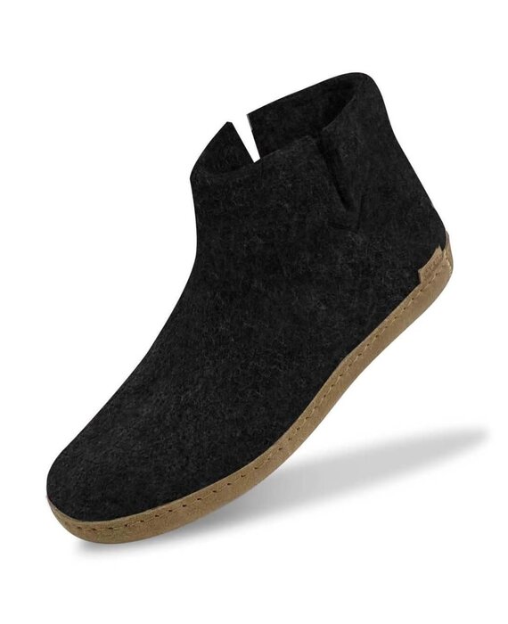 Glerups Boot met leren zool (diverse maten) Charcoal Pantoffel
