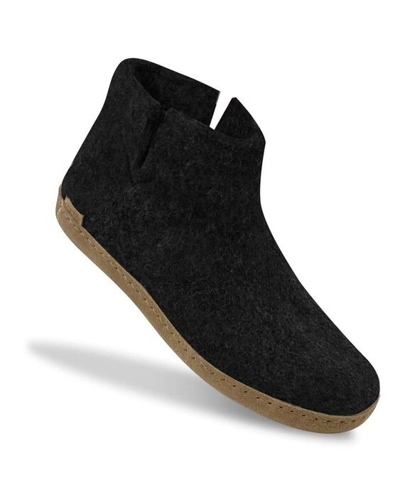 Glerups Boot met leren zool (diverse maten) Charcoal Pantoffel
