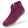 Glerups Glerups Boot Slipper Cranberry with leather sole (various sizes) Glerups Glerups Boot Slipper Cranberry with leather sole (various sizes)