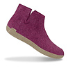 Glerups Glerups Boot Slipper Cranberry with leather sole (various sizes) Glerups Glerups Boot Slipper Cranberry with leather sole (various sizes)