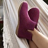 Glerups Glerups Boot Slipper Cranberry with leather sole (various sizes) Glerups Glerups Boot Slipper Cranberry with leather sole (various sizes)