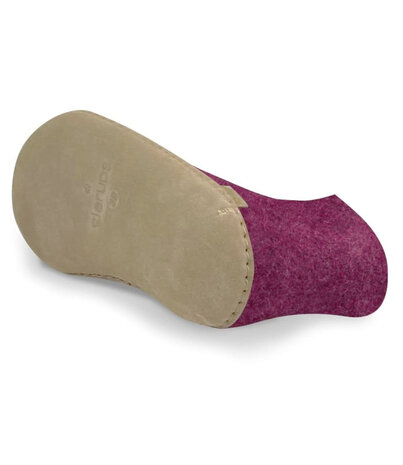 Glerups Glerups Boot Slipper Cranberry with leather sole (various sizes) Glerups Glerups Boot Slipper Cranberry with leather sole (various sizes)
