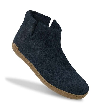 Glerups Glerups Boot Pantoffel Denim met leren zool (diverse maten) Glerups Glerups Boot Pantoffel Denim met leren zool (diverse maten)