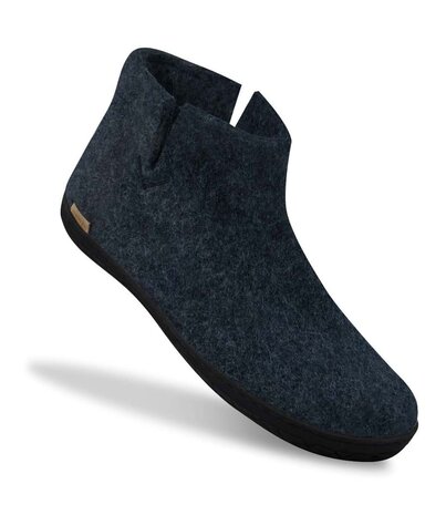 Glerups Glerups Boot Pantoffel met rubberen zwarte zool (diverse maten) Denim Glerups Glerups Boot Pantoffel met rubberen zwarte zool (diverse maten) Denim