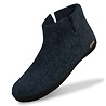 Glerups Glerups Boot Slipper with rubber black sole (various sizes) Denim Glerups Glerups Boot Slipper with rubber black sole (various sizes) Denim