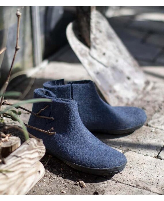 Glerups Boot met rubberen zwarte zool (diverse maten) Denim Pantoffel