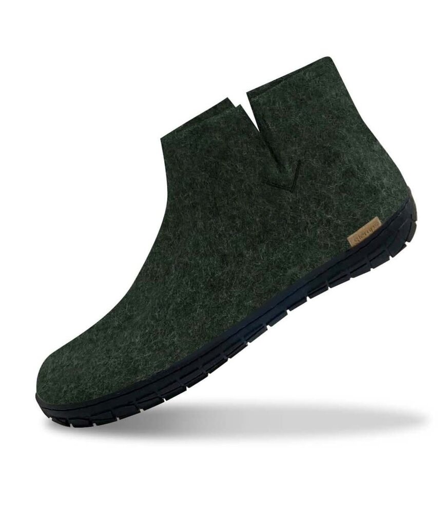 Glerups Glerups Boot Pantoffel met rubberen zwarte zool (diverse maten) Forest Glerups Glerups Boot Pantoffel met rubberen zwarte zool (diverse maten) Forest