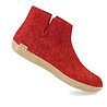 Glerups Glerups Boot Slipper Red with leather sole (various sizes) Glerups Glerups Boot Slipper Red with leather sole (various sizes)