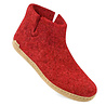 Glerups Glerups Boot Slipper Red with leather sole (various sizes) Glerups Glerups Boot Slipper Red with leather sole (various sizes)