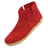 Glerups Glerups Boot Slipper Red with leather sole (various sizes) Glerups Glerups Boot Slipper Red with leather sole (various sizes)