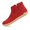 Glerups Glerups Boot Slipper Red with leather sole (various sizes) Glerups Glerups Boot Slipper Red with leather sole (various sizes)