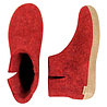 Glerups Glerups Boot Slipper Red with leather sole (various sizes) Glerups Glerups Boot Slipper Red with leather sole (various sizes)
