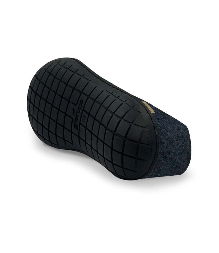 Glerups Glerups Shoe Slipper with rubber black sole (various sizes) Denim Glerups Glerups Shoe Slipper with rubber black sole (various sizes) Denim