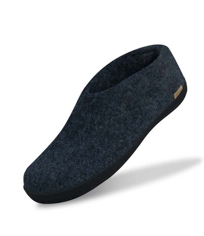 Glerups Glerups Shoe Slipper with rubber black sole (various sizes) Denim Glerups Glerups Shoe Slipper with rubber black sole (various sizes) Denim
