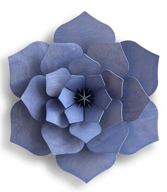 LOVI Lovi Decor Flower Blauw - 4 formaten - Berkenhout 3D DIY pakket