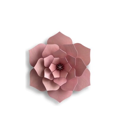 LOVI Lovi Decor Flower Licht roze - 4 formaten - Berkenhout 3D DIY pakket LOVI Lovi Decor Flower Licht roze - 4 formaten - Berkenhout 3D DIY pakket