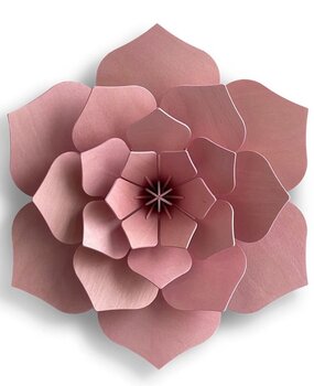 LOVI Lovi Decor Flower Licht roze - 4 formaten - Berkenhout 3D DIY pakket