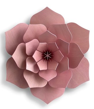 LOVI Lovi Decor Flower Light Pink - 4 sizes - Birchwood 3D DIY package